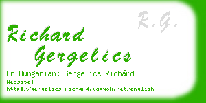 richard gergelics business card